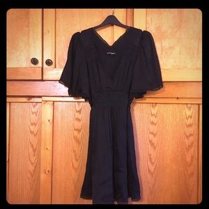 BETSEY JOHNSON black silk dress!